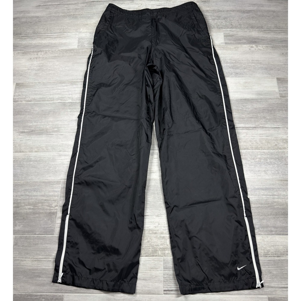 Nike Track Pants Boys Youth Large 12-14 Straight Leg Pull On Athletic Black
